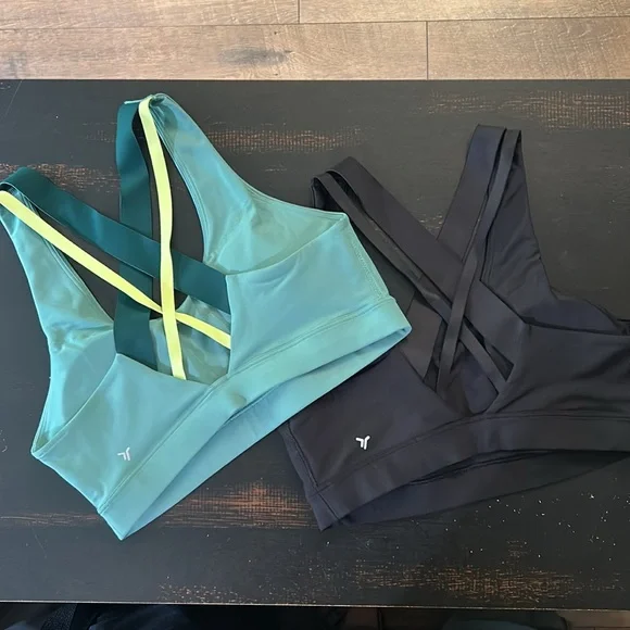 Two Medium Old Navy Powersoft Medium Support Racerback Sports Bras - Picture 2 of 3